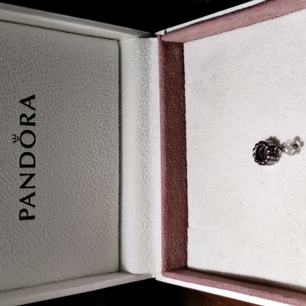 Ret. Pandora April Birthstone Charm 925 #790166BK euc